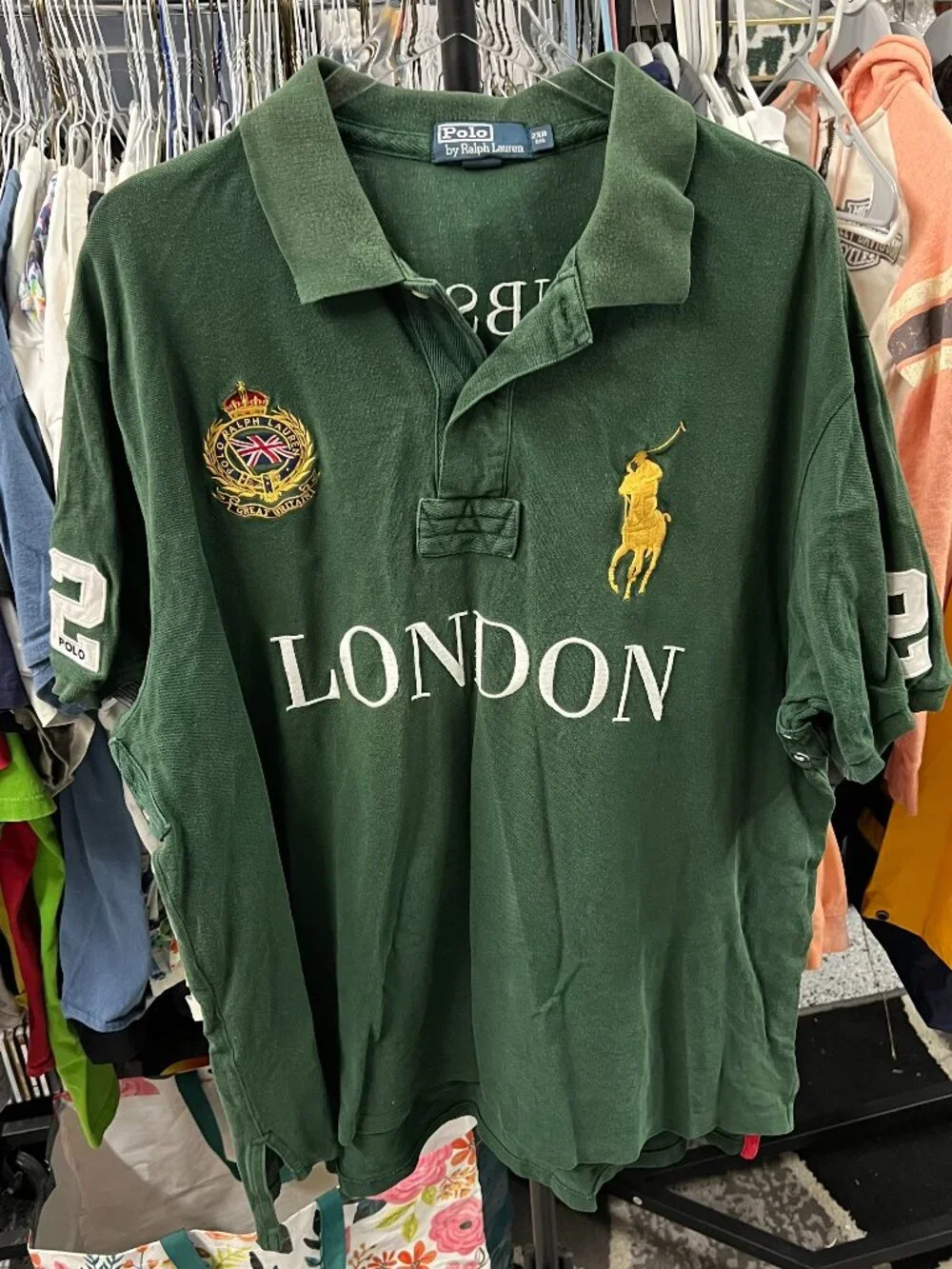 Polo Ralph Lauren 2XLB London Great Britain Big Pony Chief Polo Shirt #2 Barbie